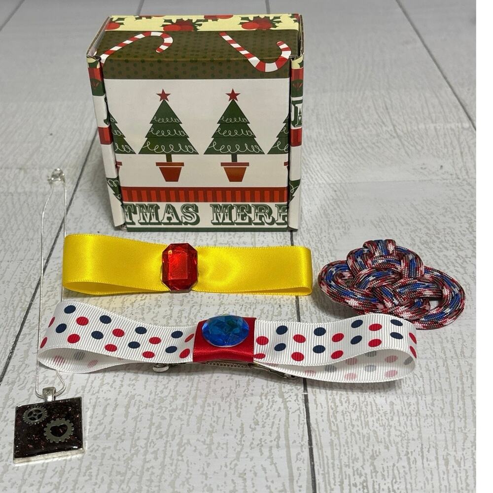 Ready to Gift Girls 4 Piece Accessory Set Necklace Hair Bow